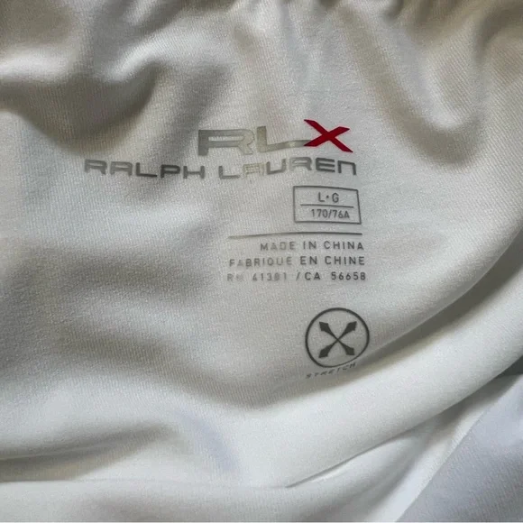 NWT RLX Ralph Lauren White Mini Pleated Tennis Skirt Skort Women's Sz L - Picture 9 of 12